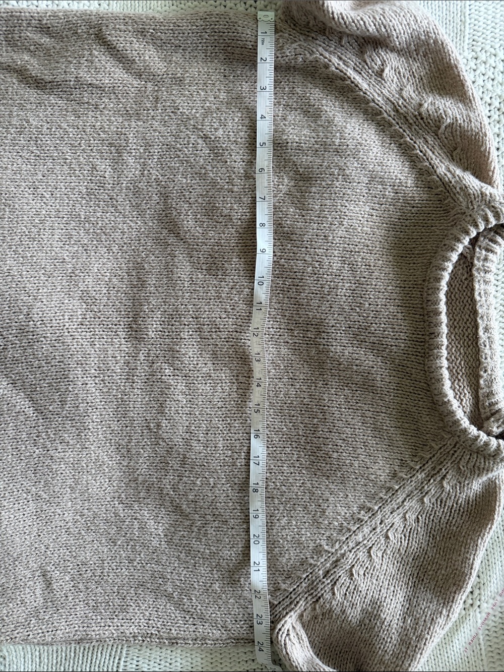 Oversized Neutral Crewneck Sweater - Soft Knit - Picture 3 of 3